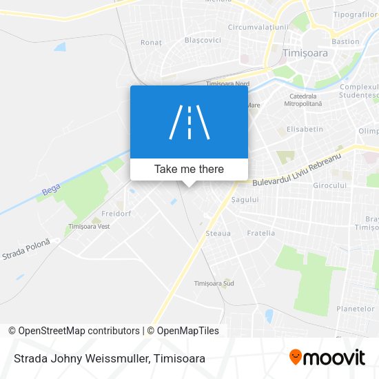 Strada Johny Weissmuller map