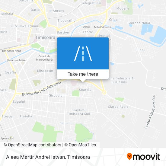 Aleea Martir Andrei Istvan map
