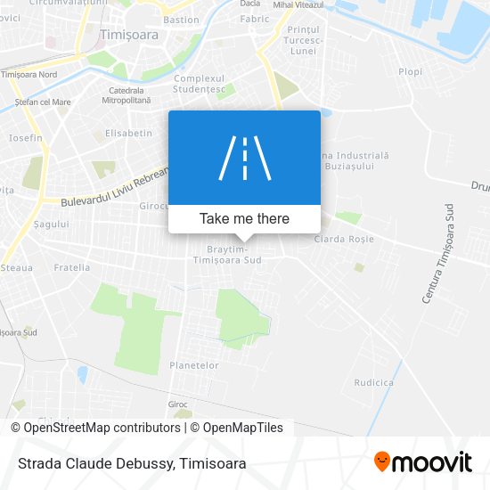 Strada Claude Debussy map