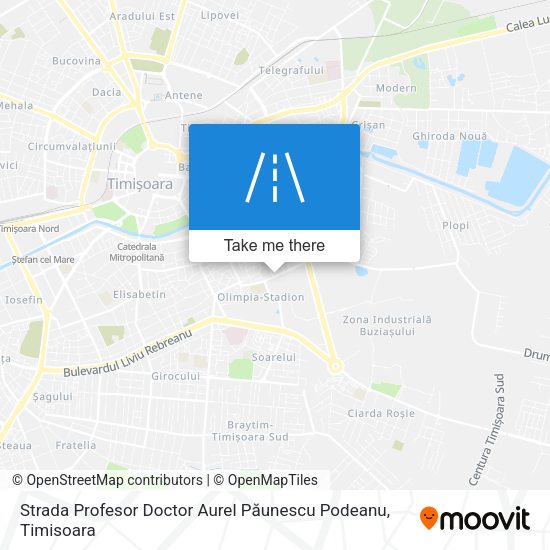 Strada Profesor Doctor Aurel Păunescu Podeanu map