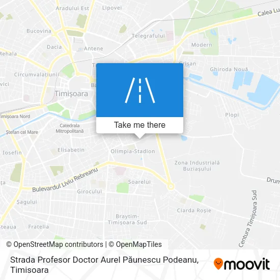 Strada Profesor Doctor Aurel Păunescu Podeanu map