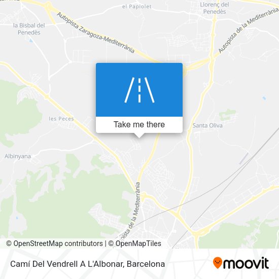Camí Del Vendrell A L'Albonar map