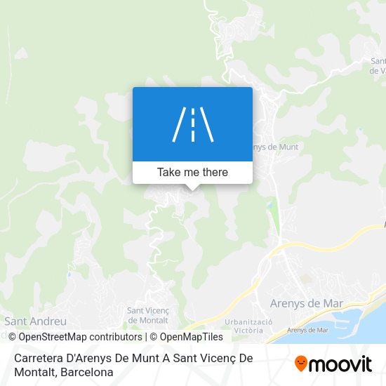 Carretera D'Arenys De Munt A Sant Vicenç De Montalt map