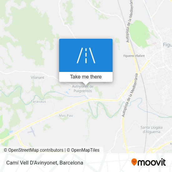 Camí Vell D'Avinyonet map