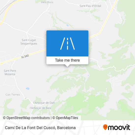 Camí De La Font Del Cuscó map
