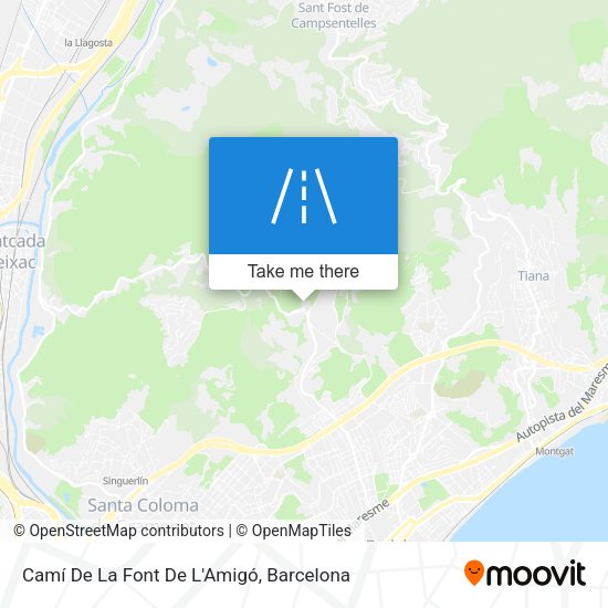 Camí De La Font De L'Amigó map
