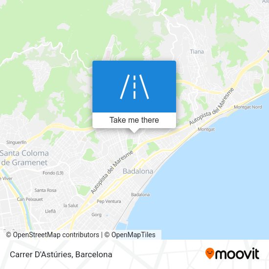 Carrer D'Astúries map