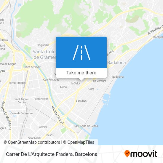Carrer De L'Arquitecte Fradera map