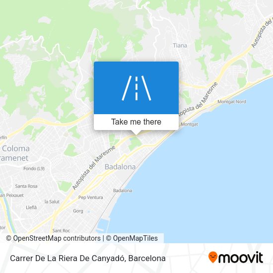 Carrer De La Riera De Canyadó map