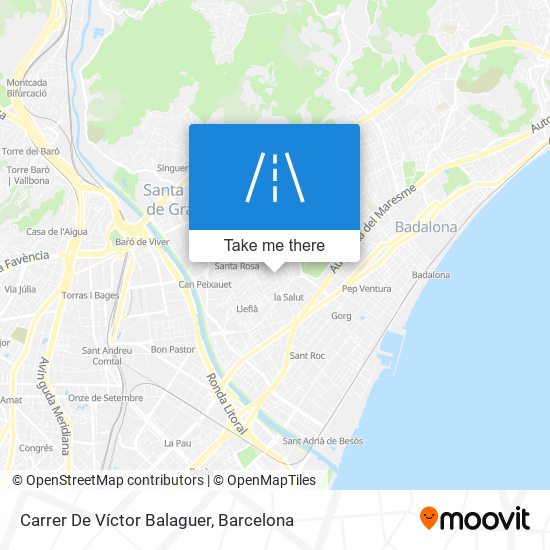 mapa Carrer De Víctor Balaguer
