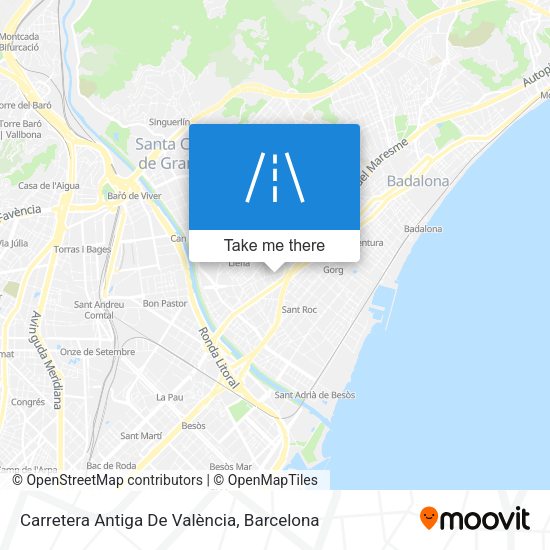 Carretera Antiga De València map