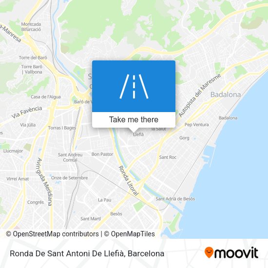 Ronda De Sant Antoni De Llefià map