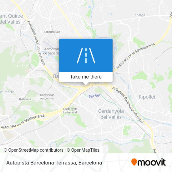 Autopista Barcelona-Terrassa map