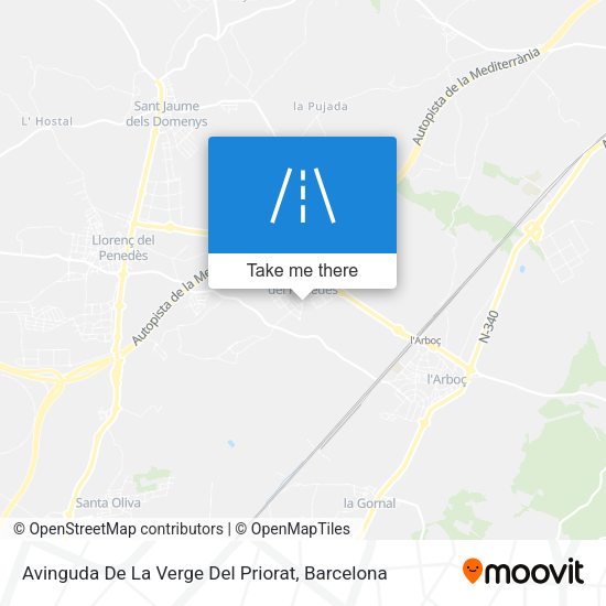 Avinguda De La Verge Del Priorat map