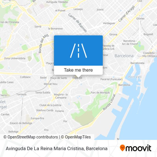Avinguda De La Reina Maria Cristina map