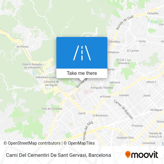 Camí Del Cementiri De Sant Gervasi map