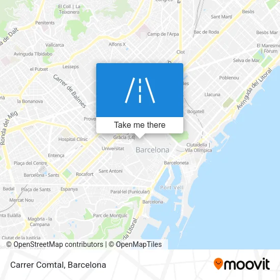 Carrer Comtal map