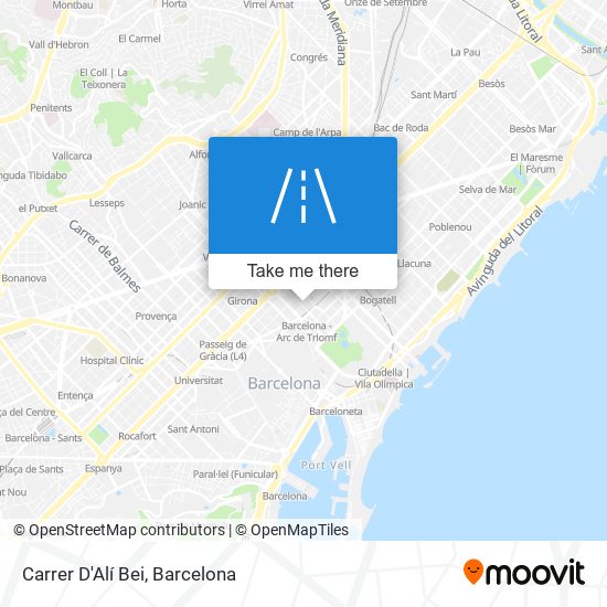 Carrer D'Alí Bei map