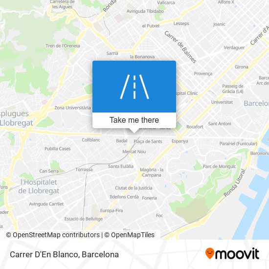 mapa Carrer D'En Blanco