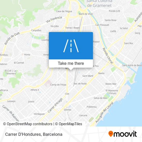 Carrer D'Hondures map