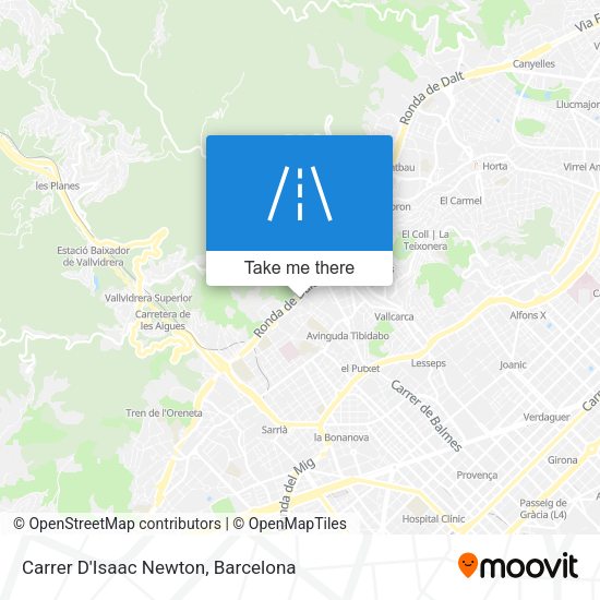 Carrer D'Isaac Newton map
