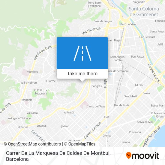 Carrer De La Marquesa De Caldes De Montbui map