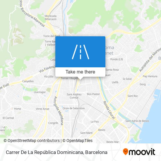 mapa Carrer De La República Dominicana
