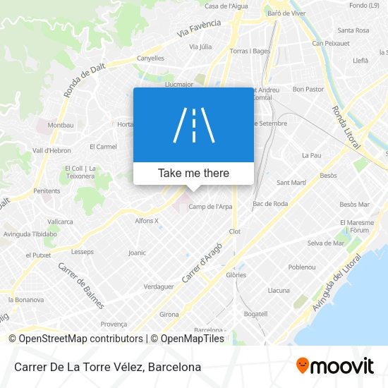 Carrer De La Torre Vélez map