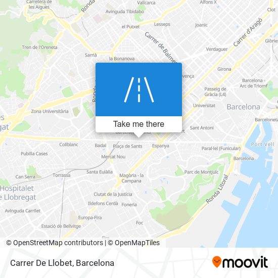 mapa Carrer De Llobet