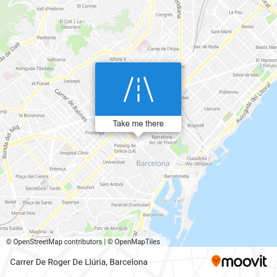 Carrer De Roger De Llúria map