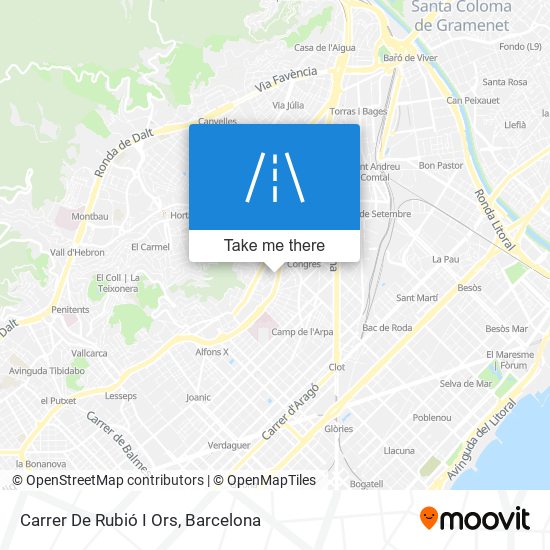 Carrer De Rubió I Ors map