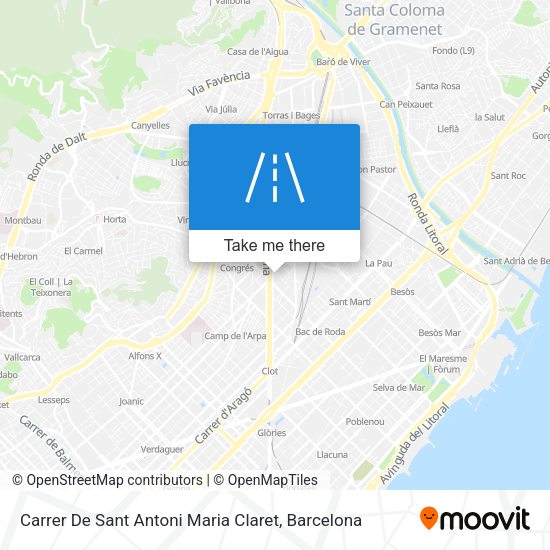 Carrer De Sant Antoni Maria Claret map