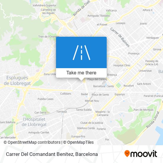 mapa Carrer Del Comandant Benítez