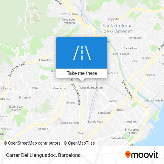 Carrer Del Llenguadoc map