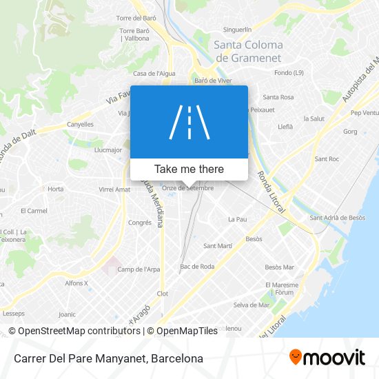 Carrer Del Pare Manyanet map