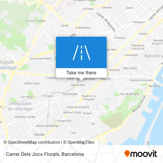 mapa Carrer Dels Jocs Florals