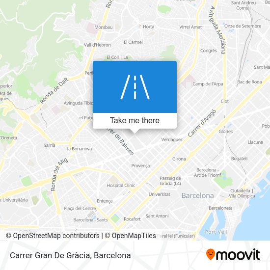 Carrer Gran De Gràcia map