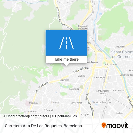 Carretera Alta De Les Roquetes map