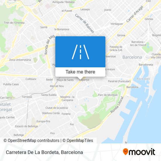 Carretera De La Bordeta map