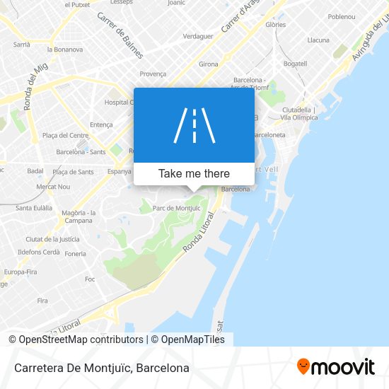 Carretera De Montjuïc map