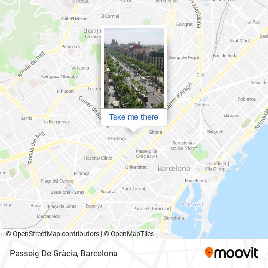 Passeig De Gràcia map