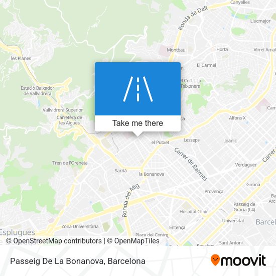 Passeig De La Bonanova map