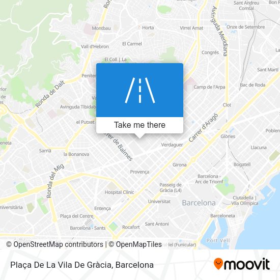 Plaça De La Vila De Gràcia map