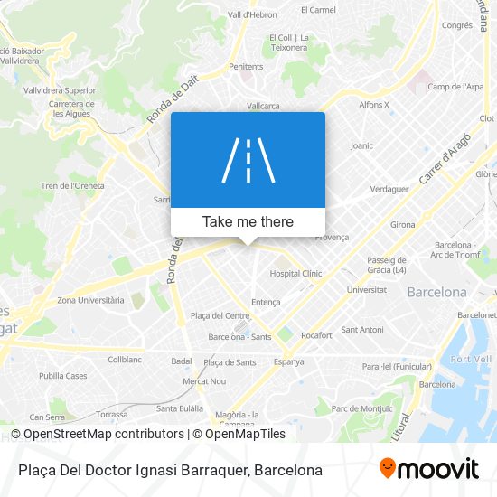 mapa Plaça Del Doctor Ignasi Barraquer