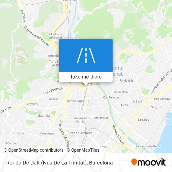 Ronda De Dalt (Nus De La Trinitat) map