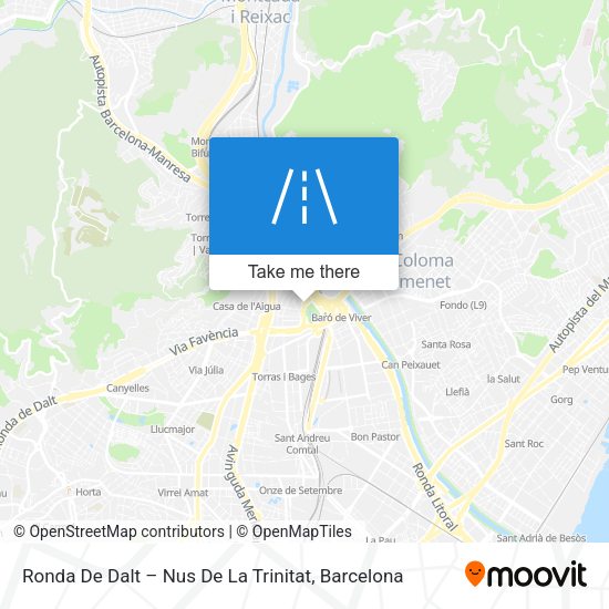 Ronda De Dalt – Nus De La Trinitat map