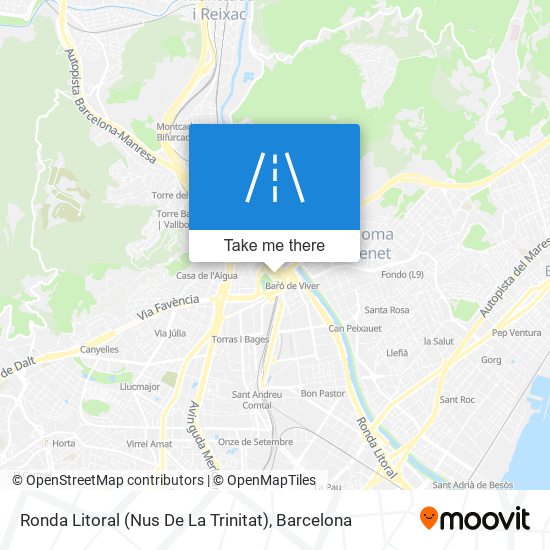 Ronda Litoral (Nus De La Trinitat) map