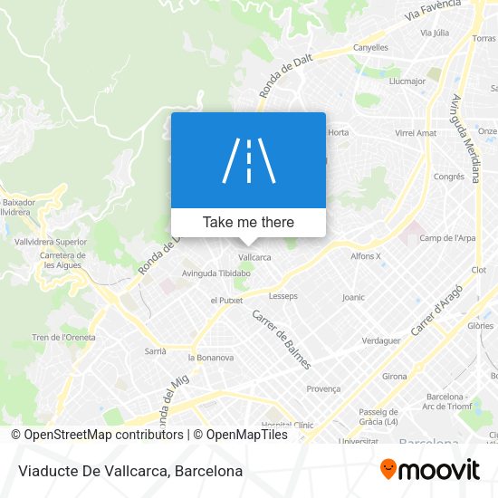 Viaducte De Vallcarca map