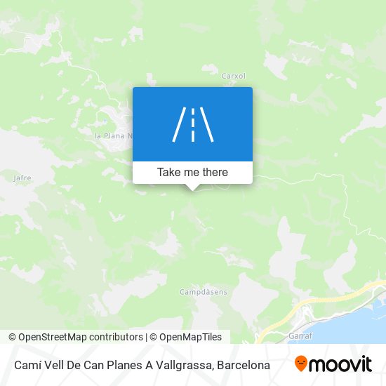 Camí Vell De Can Planes A Vallgrassa map