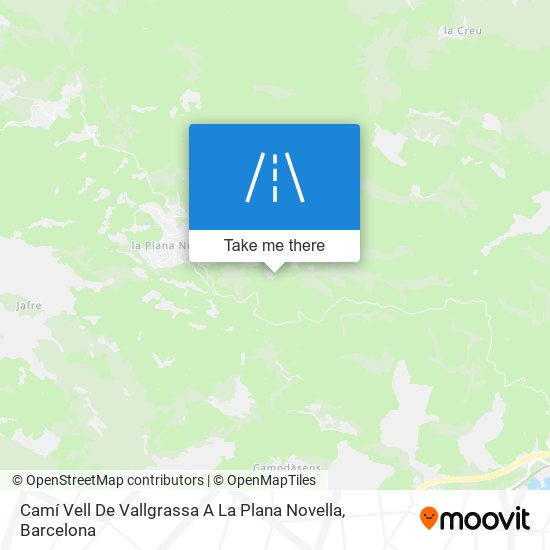 Camí Vell De Vallgrassa A La Plana Novella map
